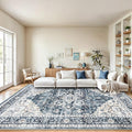 AMADA HOMEFURNISHING 9x12 Washable Area Rug, Low-Profile Large Area Rug by AMADAHOMEFURNISHING