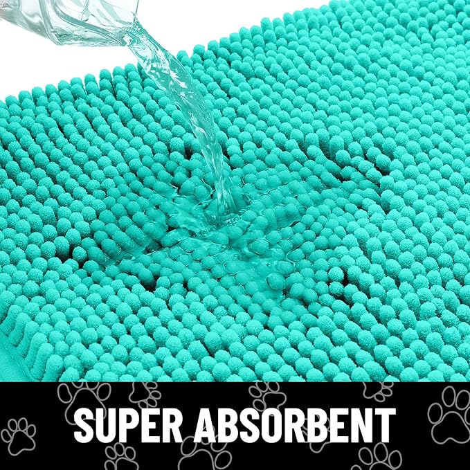 Smiry Dog Door Mat for Muddy Paws, Absorbent Dirt Trapper Non Slip Quick Dry - Image 5