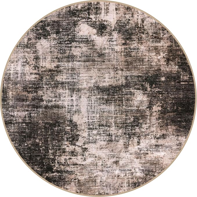IOHOUZE Round Area Rug 5 Ft Circle Entryway Rugs Round Washable Door Mat Indoor - Image 8