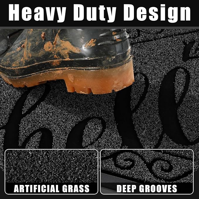 Yimobra Welcome Mats for Front Door 29.5x17, Heavy Duty Waterproof Outdoor Door - Image 2