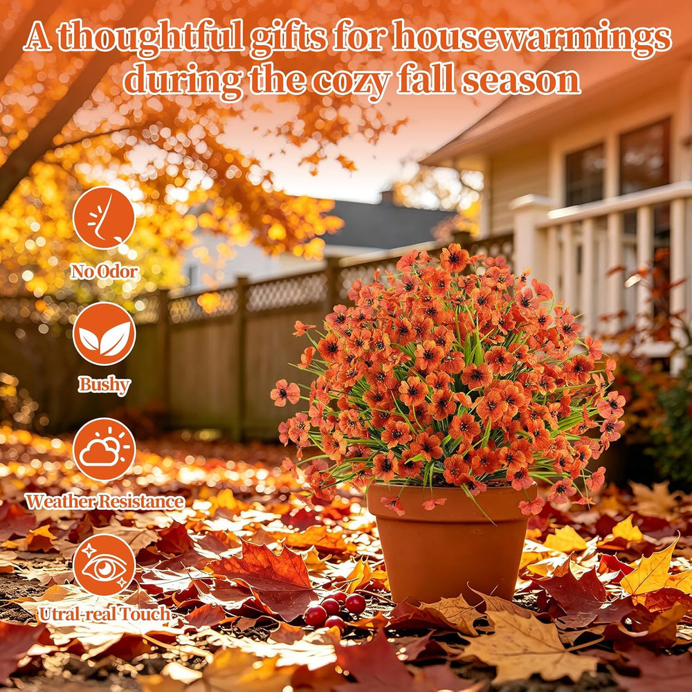 Grooy 2 Pack Artificial Fall Yellow Flower Topiary Balls for Outdoor