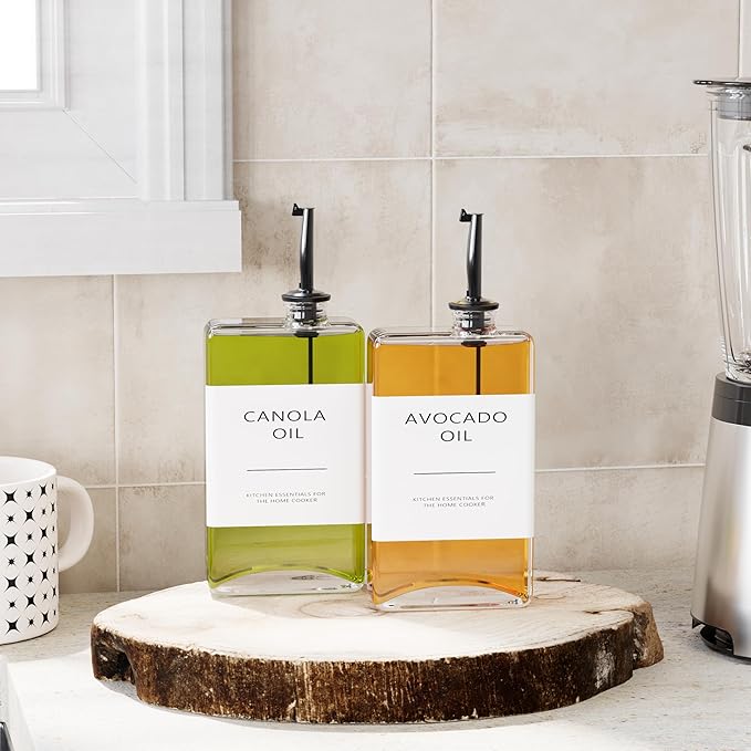New England Stories Kitchen Cooking Oil Dispenser Set, Olive Oil and Vinegar - Image 7