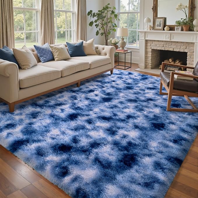 8x10 Ft Extra Large Shag Rugs for Living Room, Ultra Soft Fluffy Furry Area by Cuzwlovita