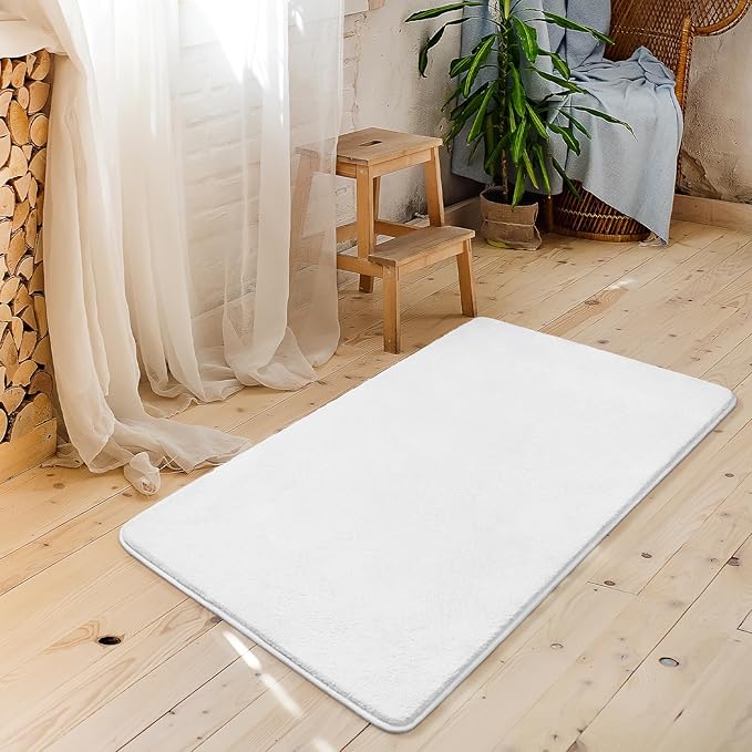Amearea Modern Washable Runner Rugs, 2x4 Feet White Bedroom Runner Rug - Image 7