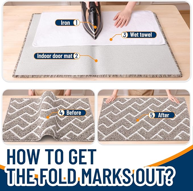 OLANLY Front Door Mat, Non-Slip Rubber Backing, Dirt Resistant and Absorbent - Image 7