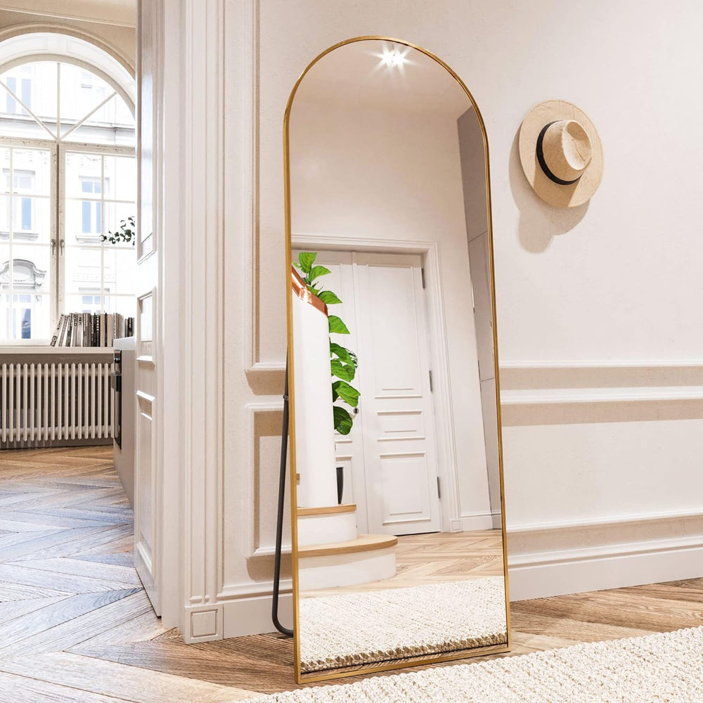 HARRITPURE 64"x21" Arched Full Length Mirror Free Standing Leaning ...
