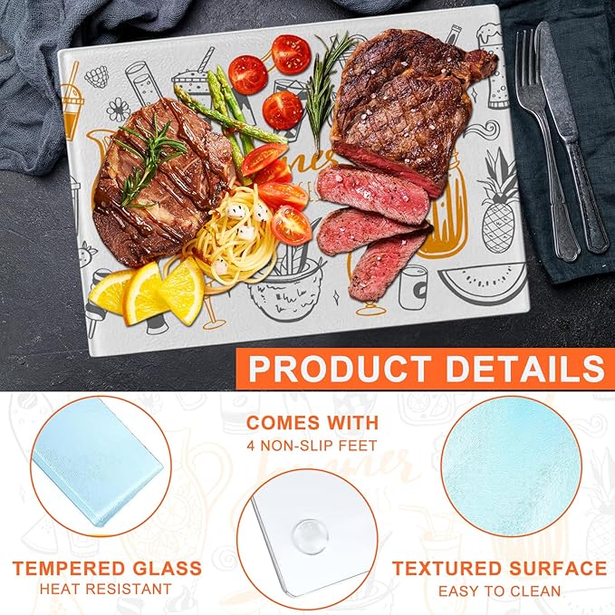 6Pcs Sublimation Cutting Board Blanks, 11x8 Inch Tempered Glass Sublimation - Image 3