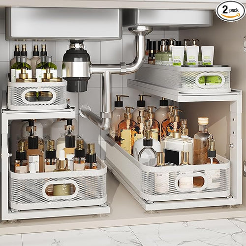 2 Pack 21IN-Depth Under Sink Organizer by Corbyles