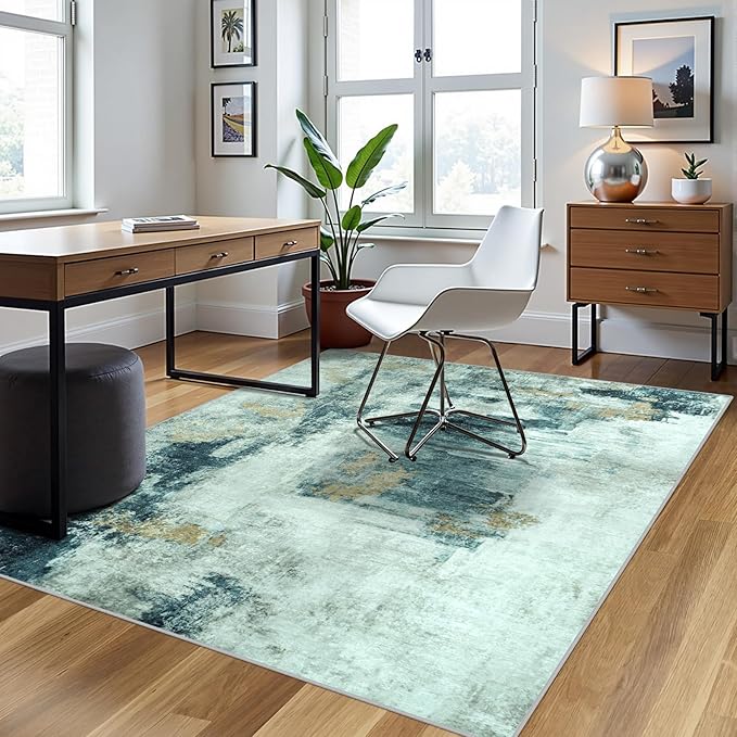 5x8 Area Rugs for Living Room Rug Washable: Abstract Rug for Dining Room - Image 3
