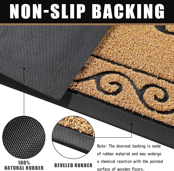 Yimobra Welcome Mats for Front Door 29.5x17, Heavy Duty Waterproof Outdoor Door - Image 3