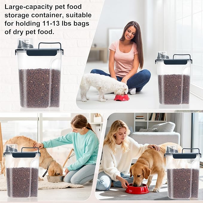 LEAWALK 10-13 Lbs Upgrade Capacity Dog Cat Food Storage Container, Pet Dog - Image 7