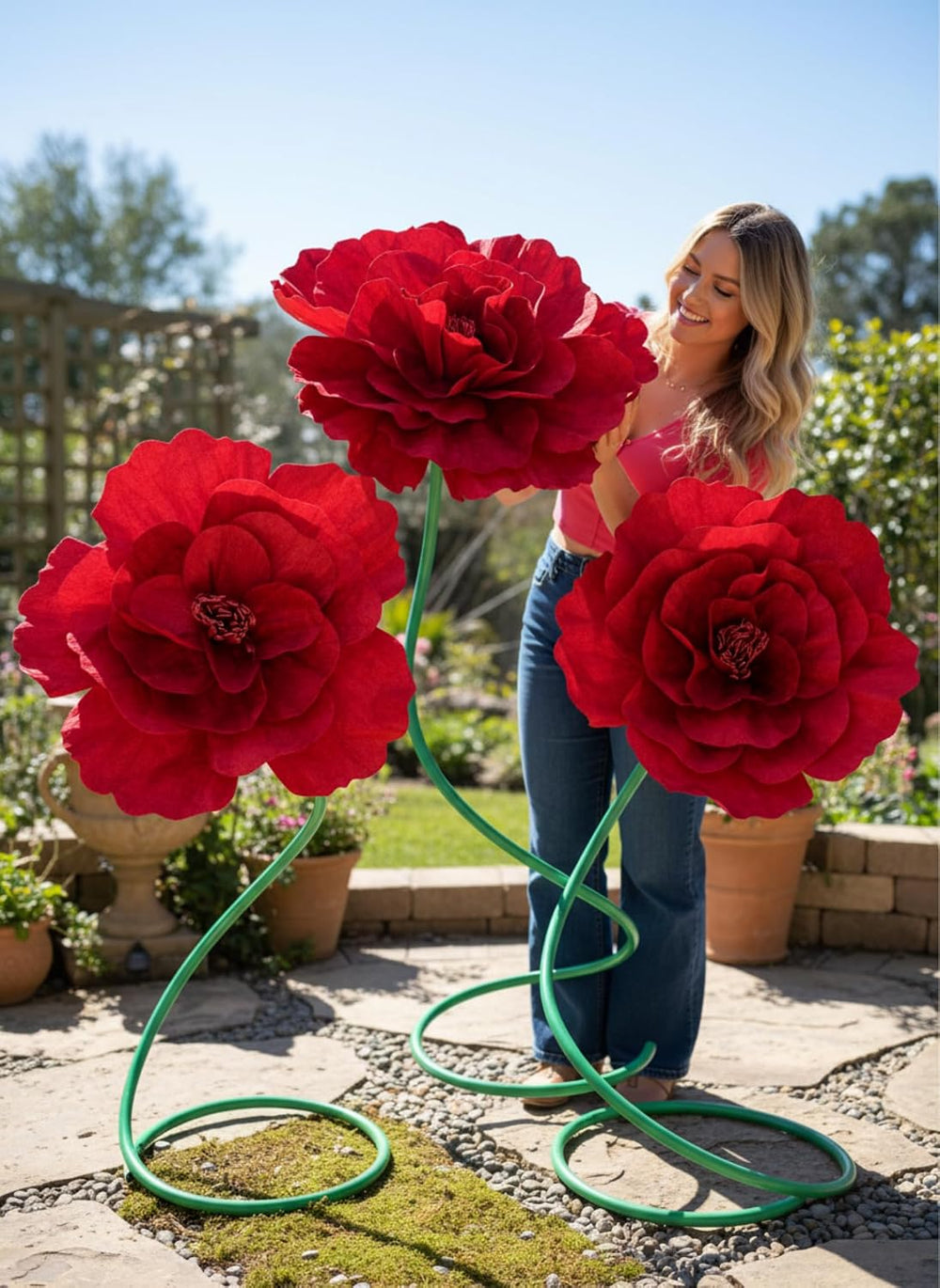 3 Pcs 5 ft Large Peony Giant Artificial Peony Back to School Decor