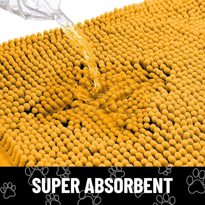 Smiry Dog Door Mat for Muddy Paws, Absorbent Dirt Trapper Non Slip Quick Dry - Image 5