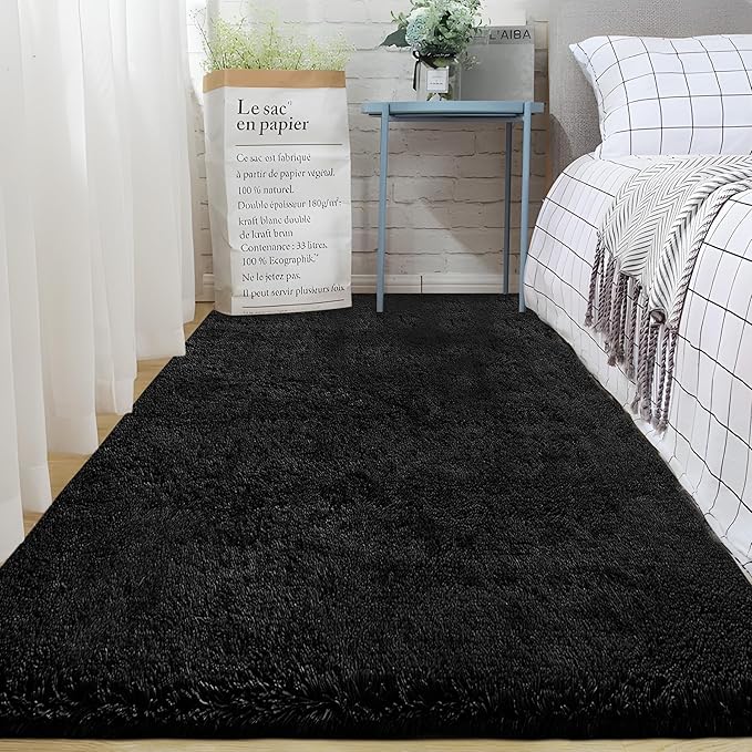 2x6 Runner Rug for Bedroom: Fluffy Shag Soft Washable Rugs Small Fuzzy Plush - Image 5