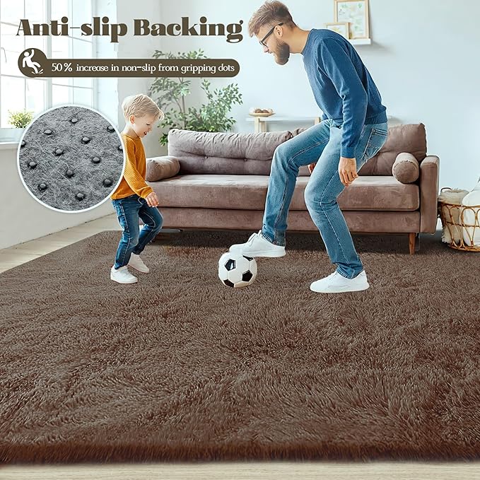 5x7 Area Rug for Living Room: Fluffy Shag Soft Washable Rugs Fuzzy Plush Indoor - Image 7
