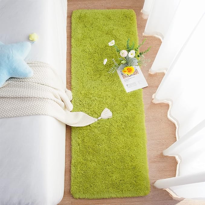 Chicrug Soft Runner Rug for Bedroom Living Room Plush Fluffy Rugs 2x6 Feet - Image 4