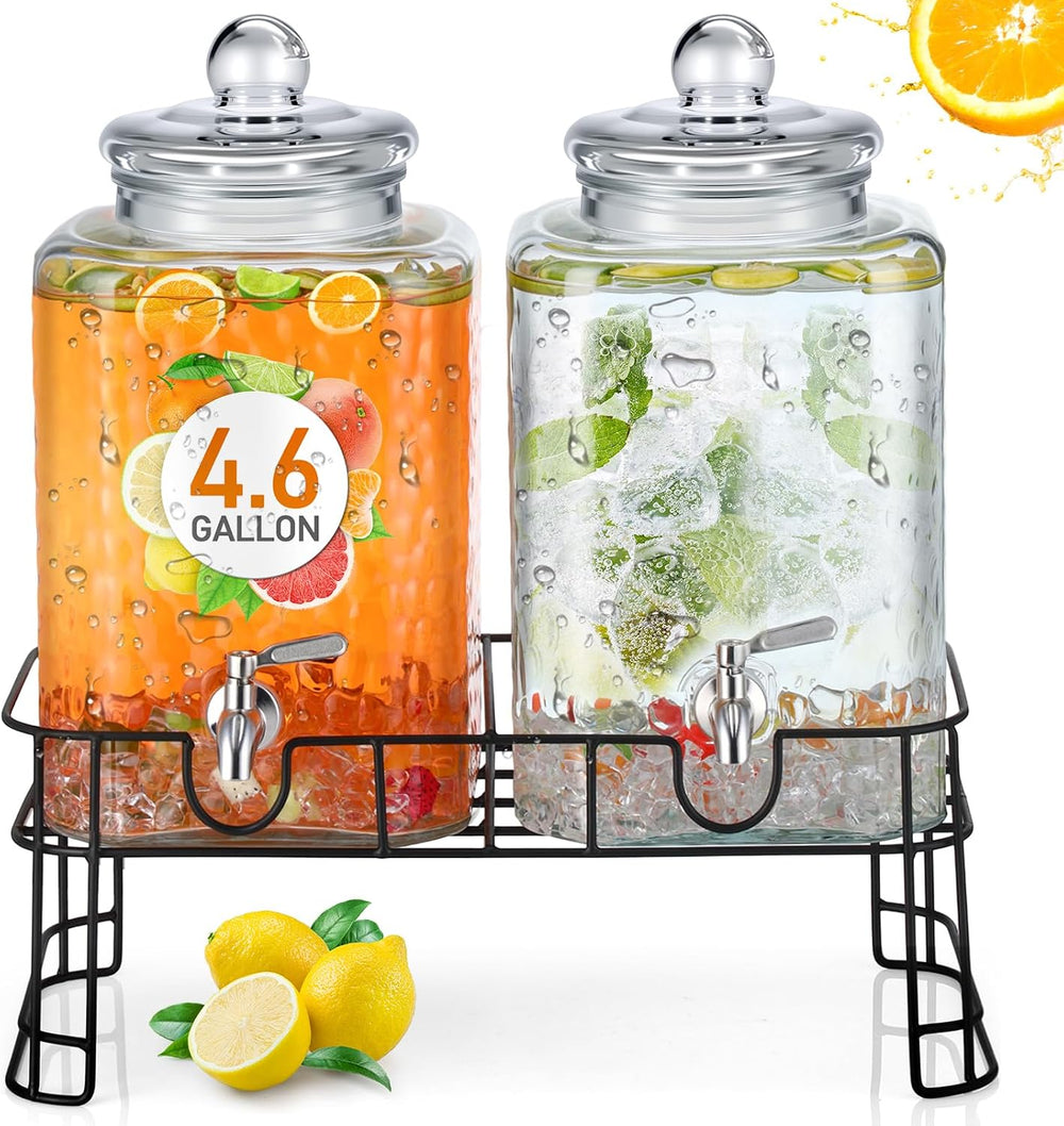 Honeydak 4.6 Gallon Glass Beverage Dispenser