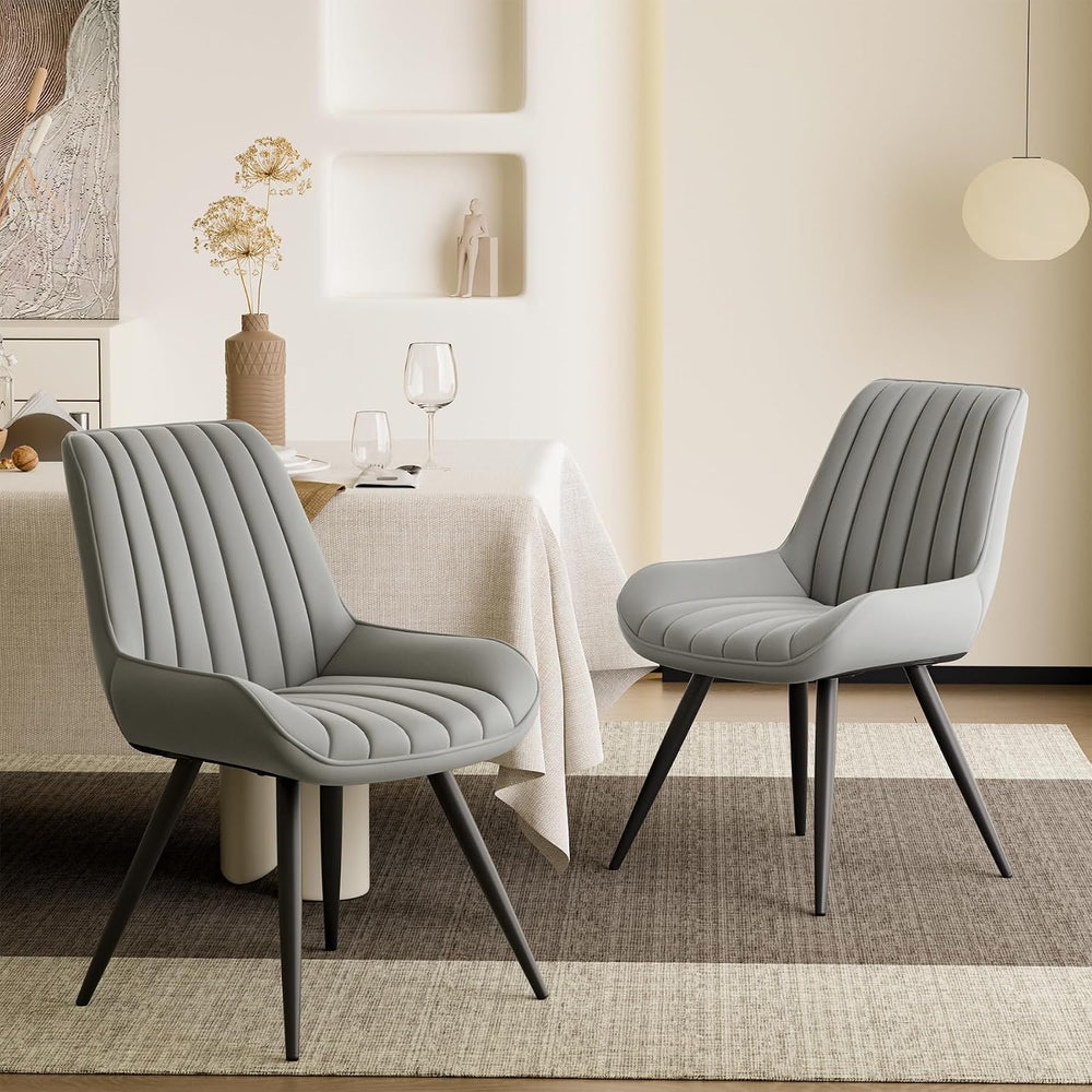 Modern Dining Chairs Set of 2,Upholstered Dining Room Chairs with Thick Cushi...