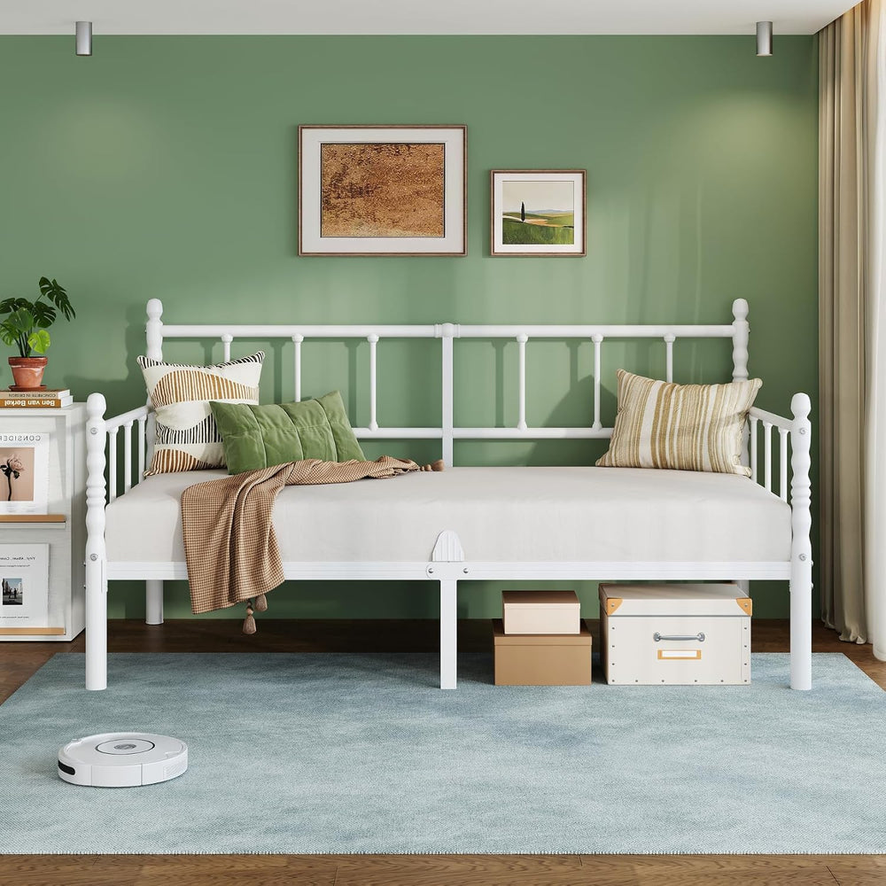 Auroral Zone Day Bed Frame Twin Size with Heavy Duty Steel Slats, Metal Sofa ...