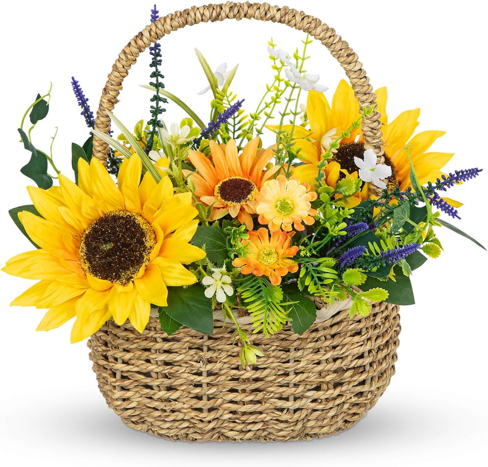 Sunflowers Artificial Flowers, Spring/Summer Flower Centerpieces for Tables S...