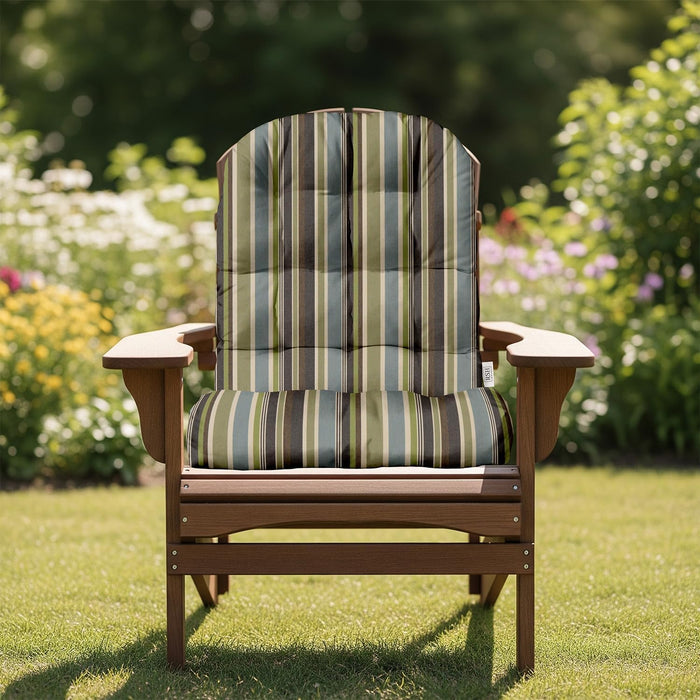 RSH DECOR: Sunbrella Tufted Adirondack Chair Cushion | 42.5” x 21” | Sunbrella Performance Fabric | Water and Fade-Resistant | Outdoor Cushion for Patio Furniture | Brannon Whisper