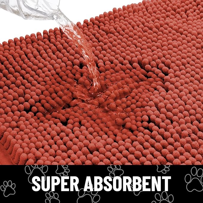 Smiry Dog Door Mat for Muddy Paws, Absorbent Dirt Trapper Non Slip Quick Dry - Image 5