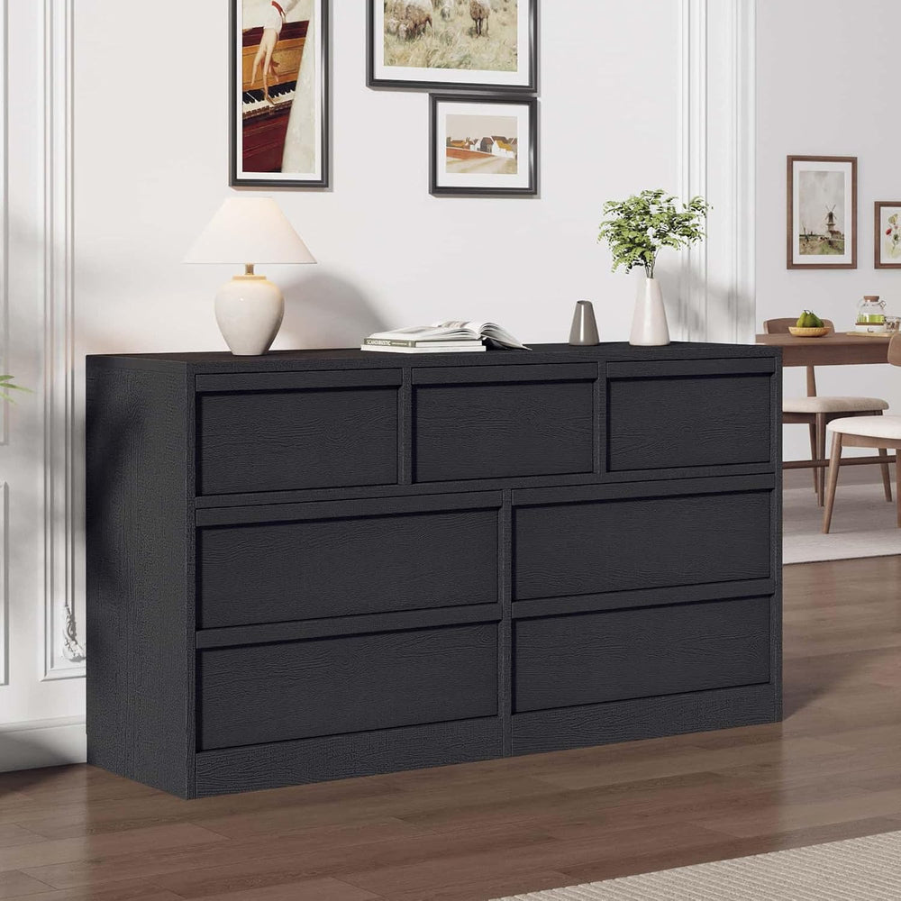 Garvee 7 Dresser for Bedroom, 54" Wide Dresser, Freestanding Horizontal ...