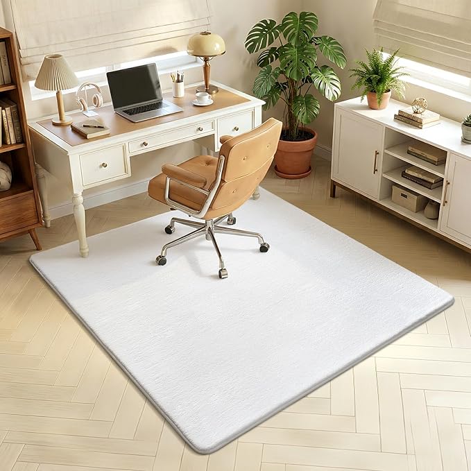 Amearea 5x5 Square Area Rugs for Bedroom Living Room, Modern White Thickened - Image 8