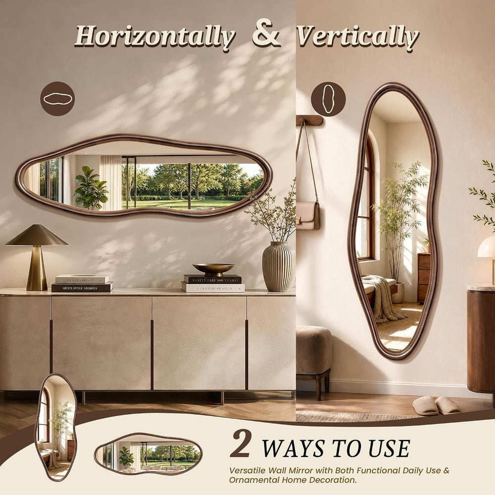 EOGOW Asymmetrical Mirror, 55" x 18" Unique Irregular Mirror Wall-M...