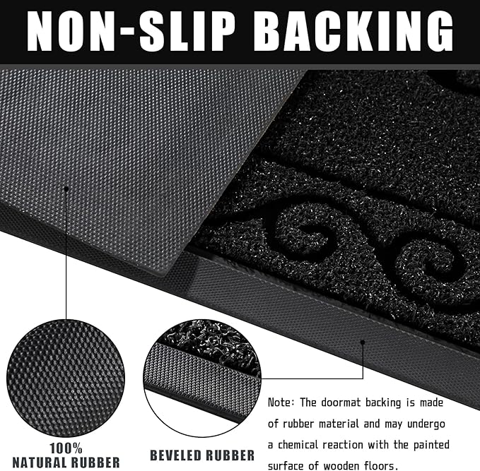 Yimobra Welcome Mats for Front Door 29.5x17, Heavy Duty Waterproof Outdoor Door - Image 3