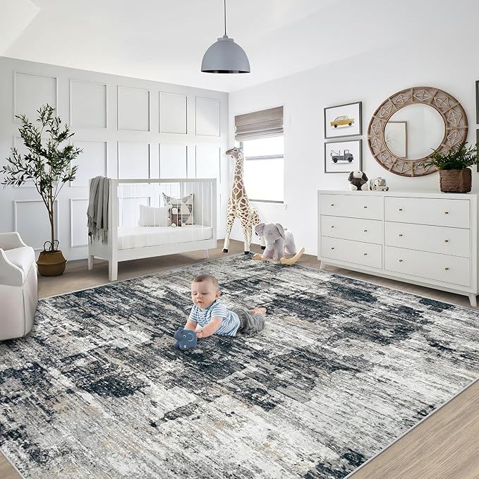 XLUEZ 8x10 Area Rugs for Living Room, Washable Modern Abstract Large Area Rug - Image 7