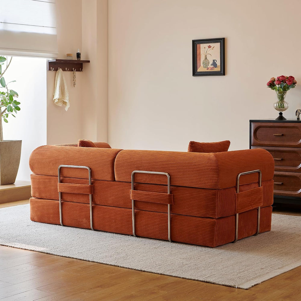 Eafurn 4-in-1 Boneless Convertible Sofa Bed, 79" Folding Mattress Couch ...