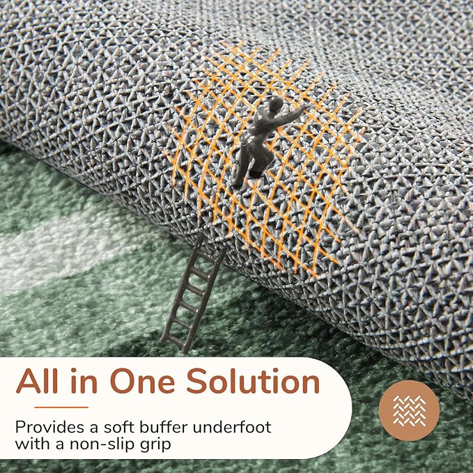 OPPODREAM Border Soft Area Rugs 8x10, Washable Green Rug - Image 4