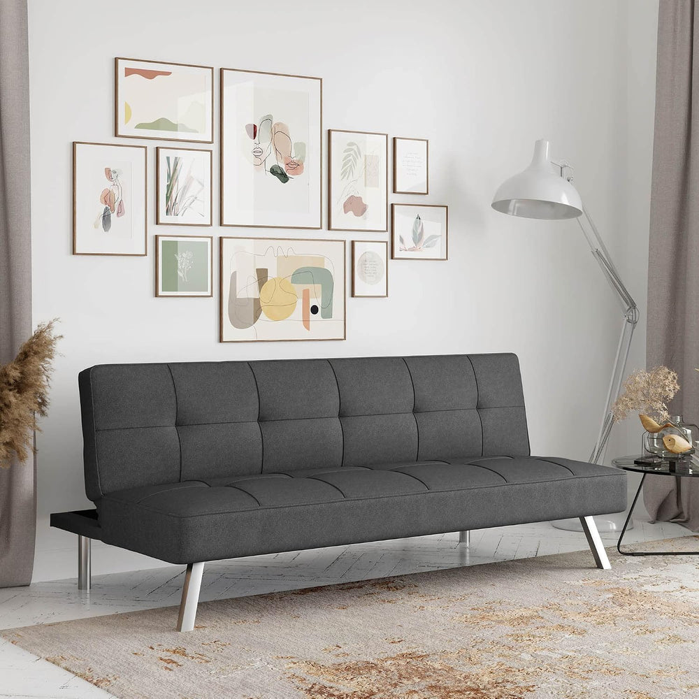 Serta® Rane Futon Sofa Bed 66.1", 3-in-1 Convertible Couch Sleeper for S...