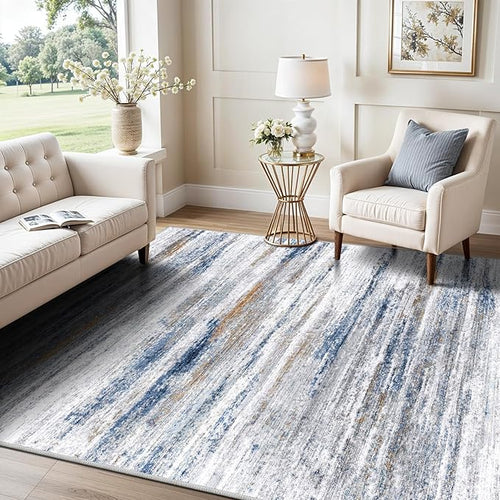5x7 Area Rug for Living Room: Non-Slip Washable Rugs for Dining Room Bedroom by WIEVEDENS
