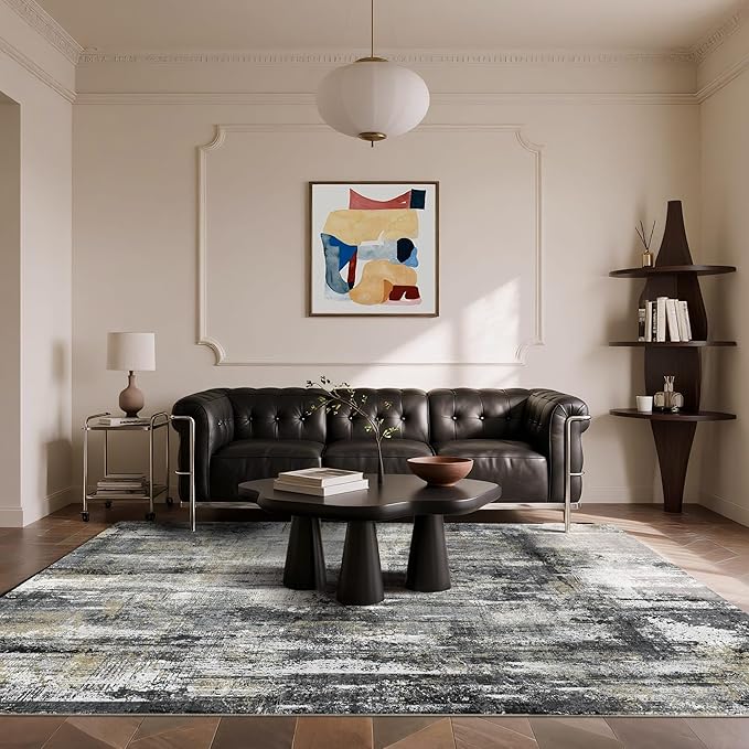 Latte&Fog 6x9 Area Rugs for Living Room Bedroom, Boho Non Slip Low Pile Carpet - Image 9