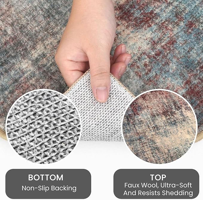 IOHOUZE Abstract Runner Rug 2x7 Ft Washable Runners - Image 4