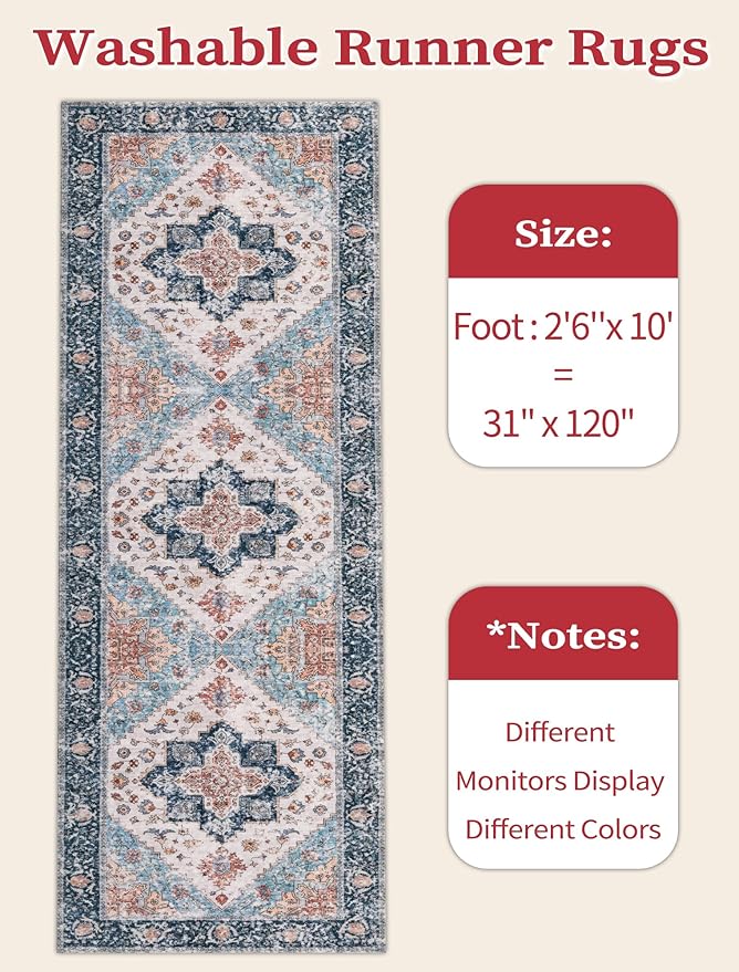 SERISSA Boho Washable Runner Rug - Image 2
