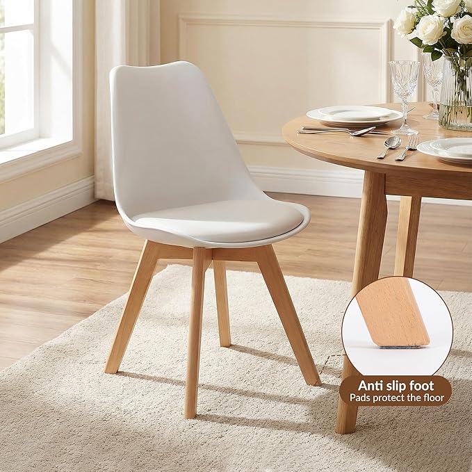 Dining Chairs Set of 8, Modern Upholstered Dining Room Chairs with PU Leather...
