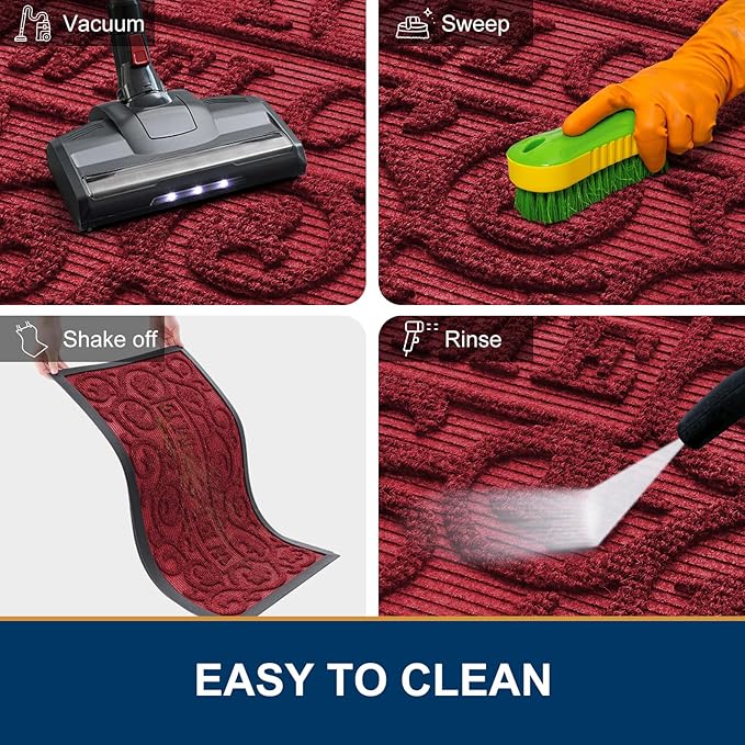 Smiry Welcome Door Mat Outside Entrance, Heavy Duty Trap Dirt and Moisture Easy - Image 7