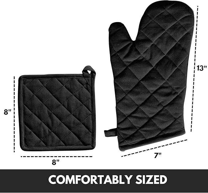 Oven Mitt & Pot Holder 100% Cotton Easter Heat Resistant Oven Gloves & Hot Pads - Image 4