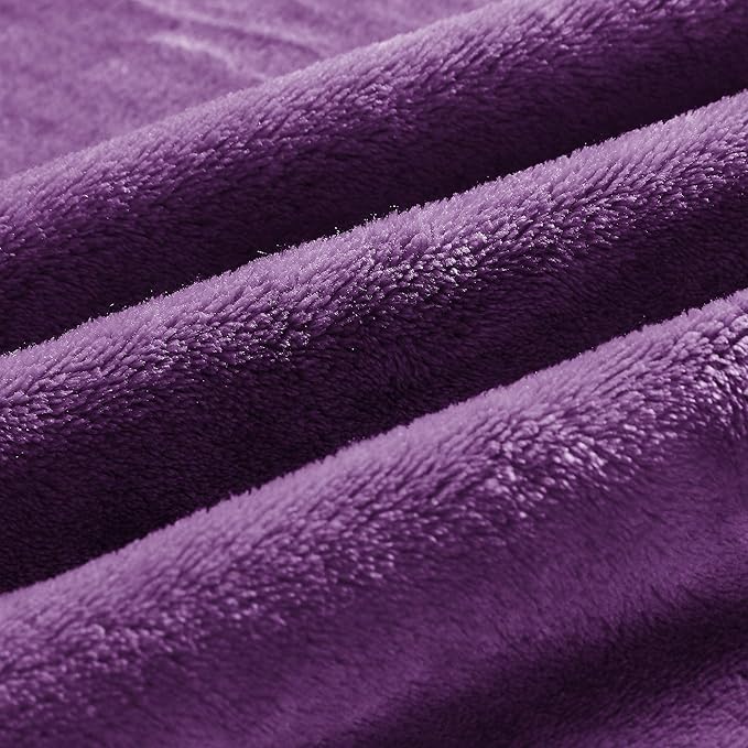 BEDELITE Fleece Blankets Queen Size Purple Throw Blankets - Image 5
