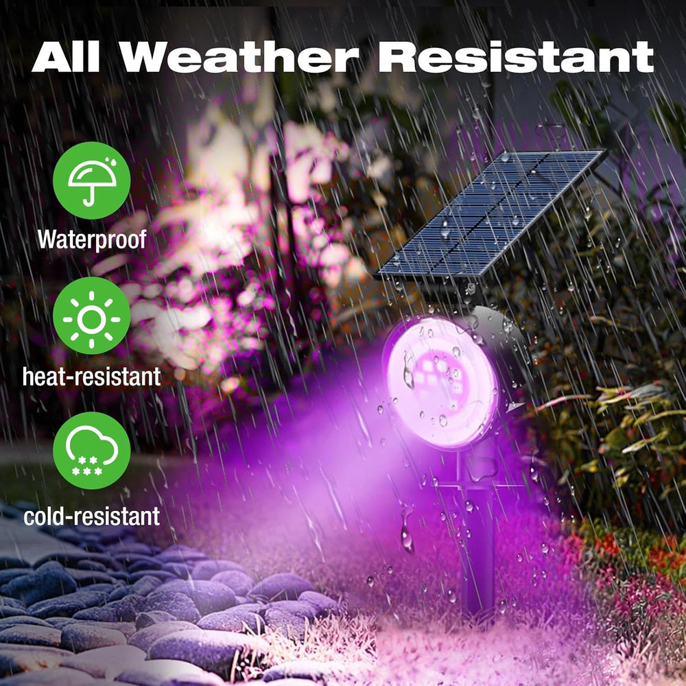 nipify Solar Spot Lights Outdoor Color Changing, Halloween RGB Spotlights