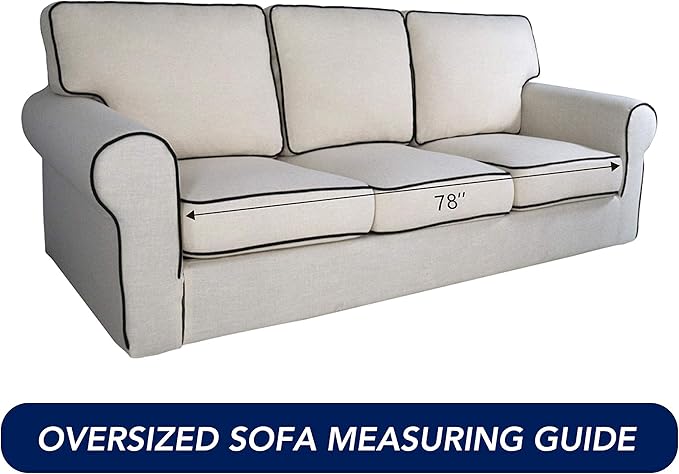 PureFit Super Stretch Oversized Sofa Slipcover – Spandex Non Slip Soft Couch - Image 6