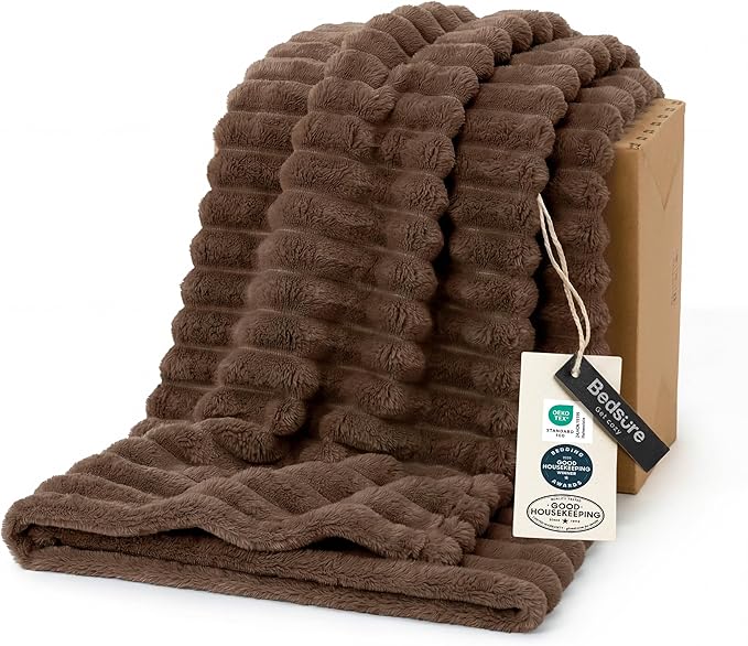 Bedsure GentleSoft Brown Twin XL Blanket by BEDSURE