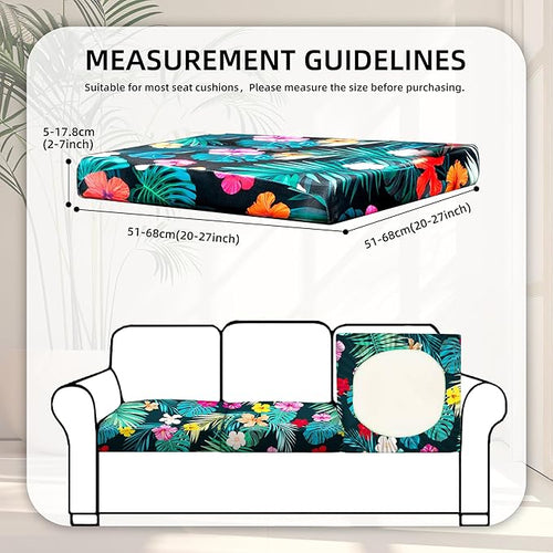 8Pcs Stretch Patio Cushion Covers, Outdoor Couch Covers Replacement, Outdoor - Image 2