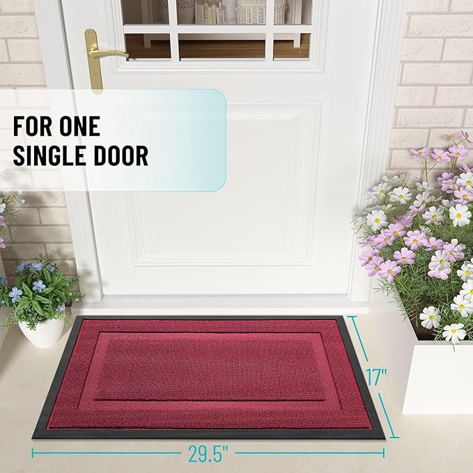 OLANLY Front Door Mat Indoor Outdoor Entrance, Waterproof All-Season, - Image 2