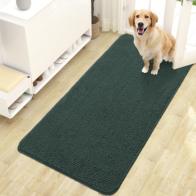 OLANLY Dog Door Mat for Muddy Paws 47x24, Absorbs Moisture and Dirt, Absorbent by OLANLY