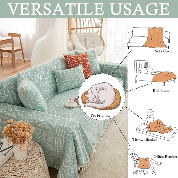 HANDONTIME Farmhouse Sofa Covers - Image 6