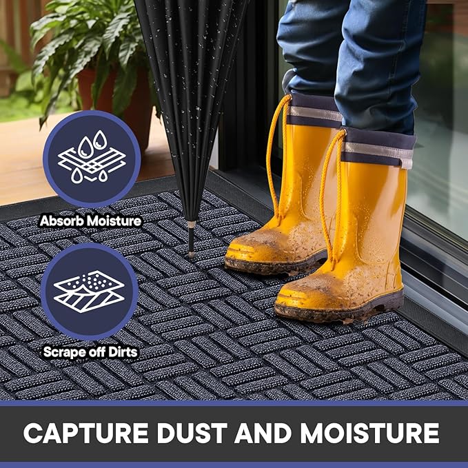 Mibao Front Door Mat, Heavy Duty Durable Welcome Mat - Image 3